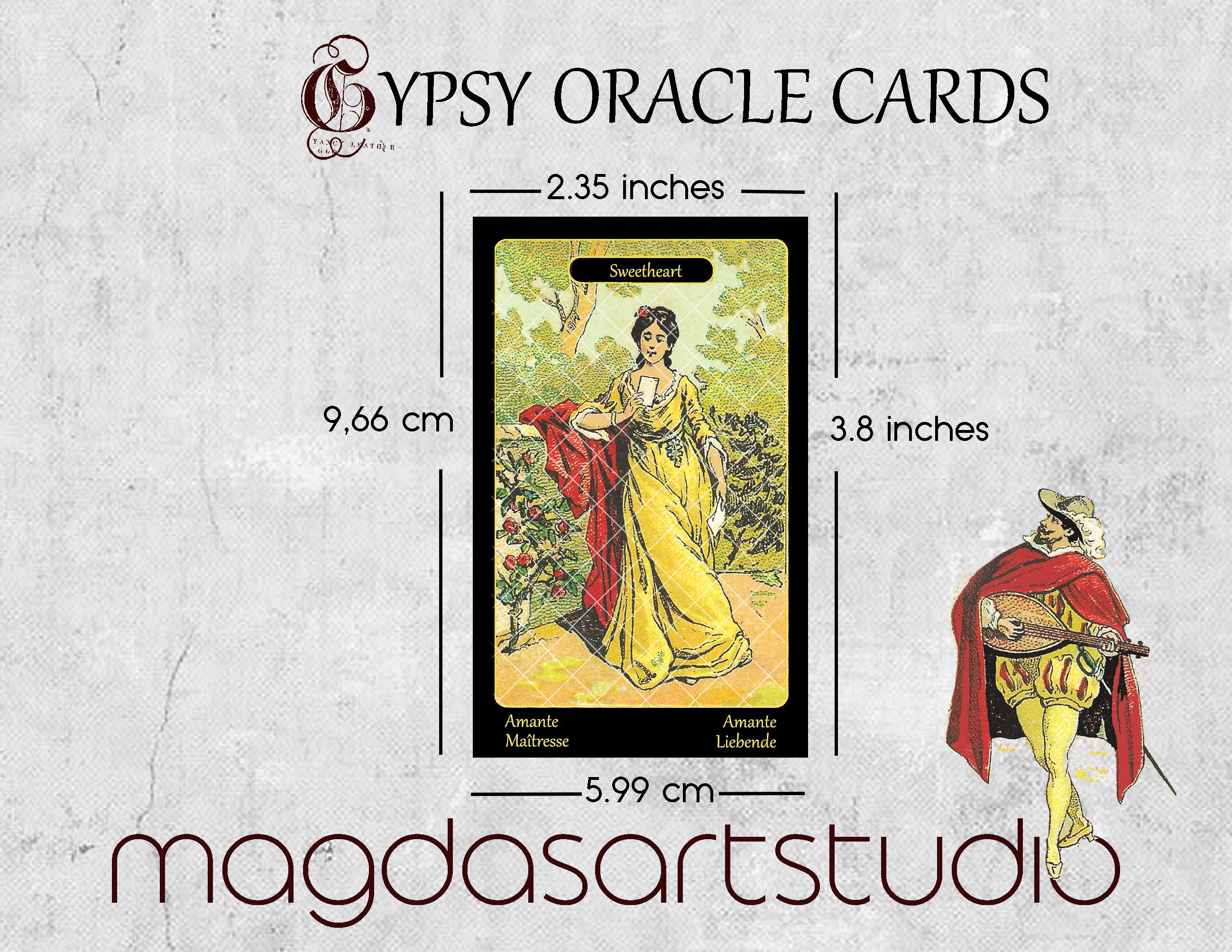 Gypsy Oracle Cards Printable Oráculo De La Gitana Sibylle - Etsy