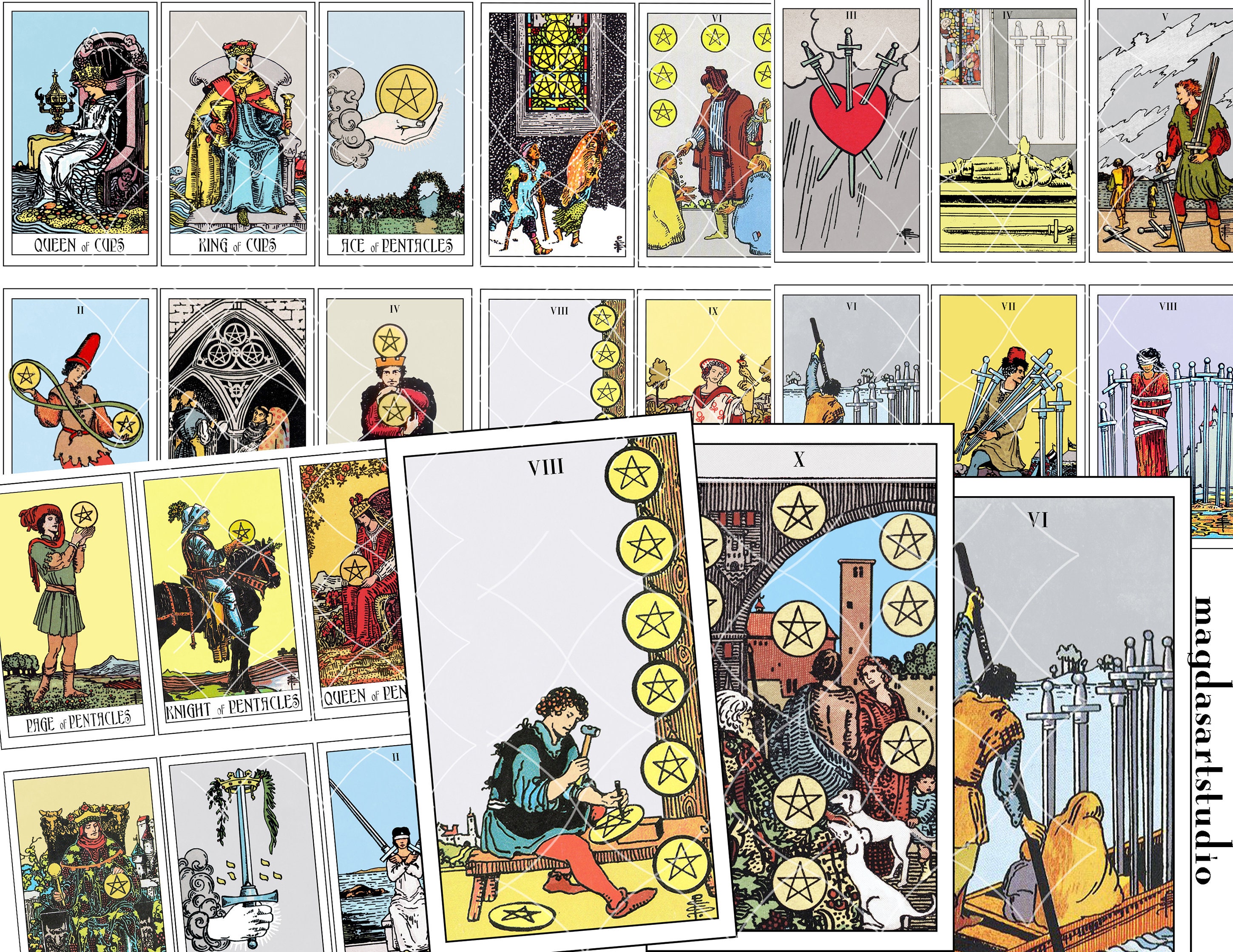 Printable Rider Waite Tarot Deck