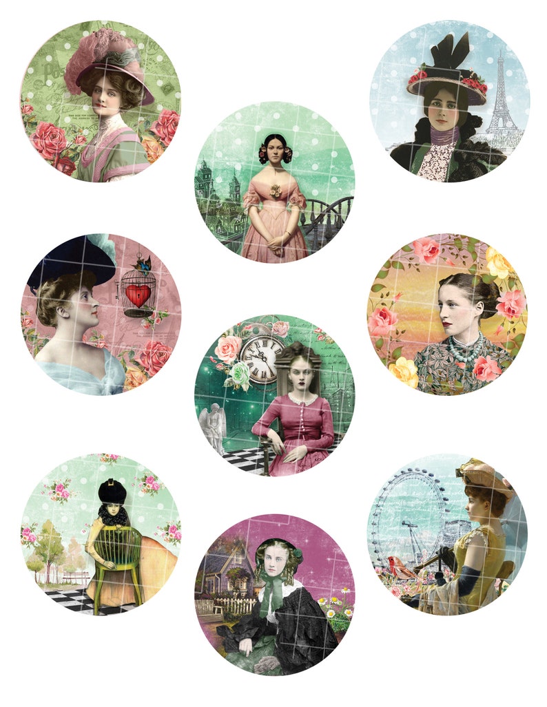 Victorian Vintage Circus Images #101 Collage Sheet 8.5 X 11