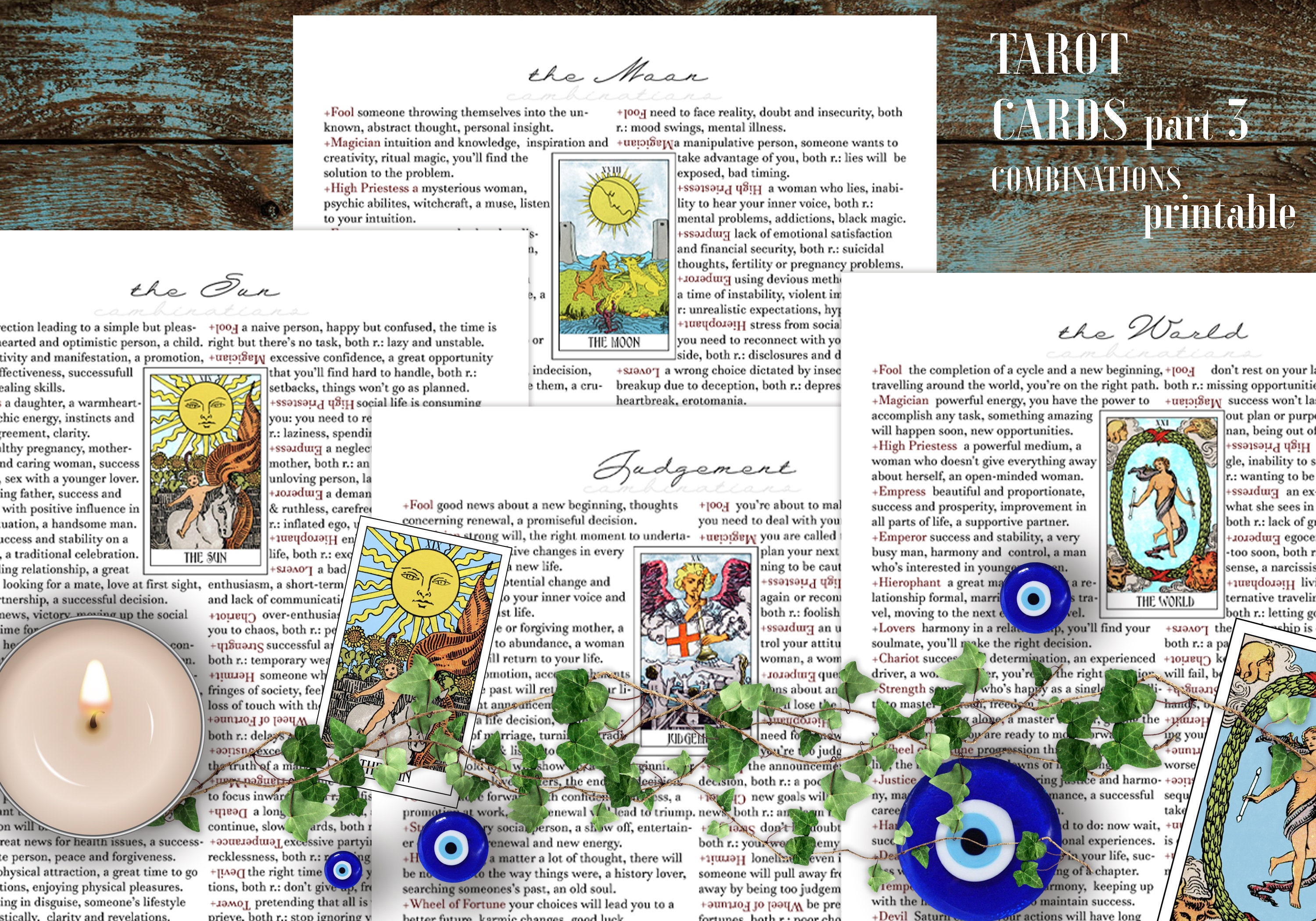 Tarot Card Combinations, Major Arcana, Part III, Tarot Journal ...