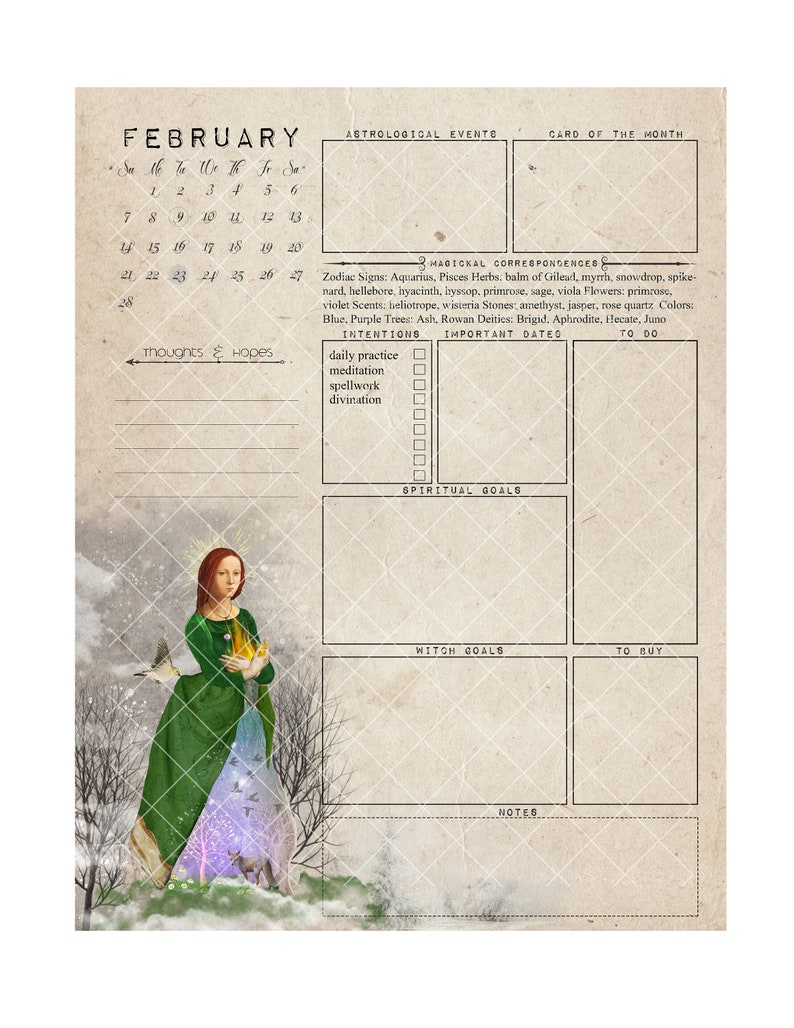 Witch Planner I 2021 printable witch calendar pagan Etsy
