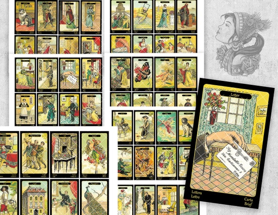 JEU CARTES DIVINATOIRES - TAROT - ORACLE SYBILLE DE LA BOHÉMIENNE 52 Cartes  EUR 24,90 - PicClick FR