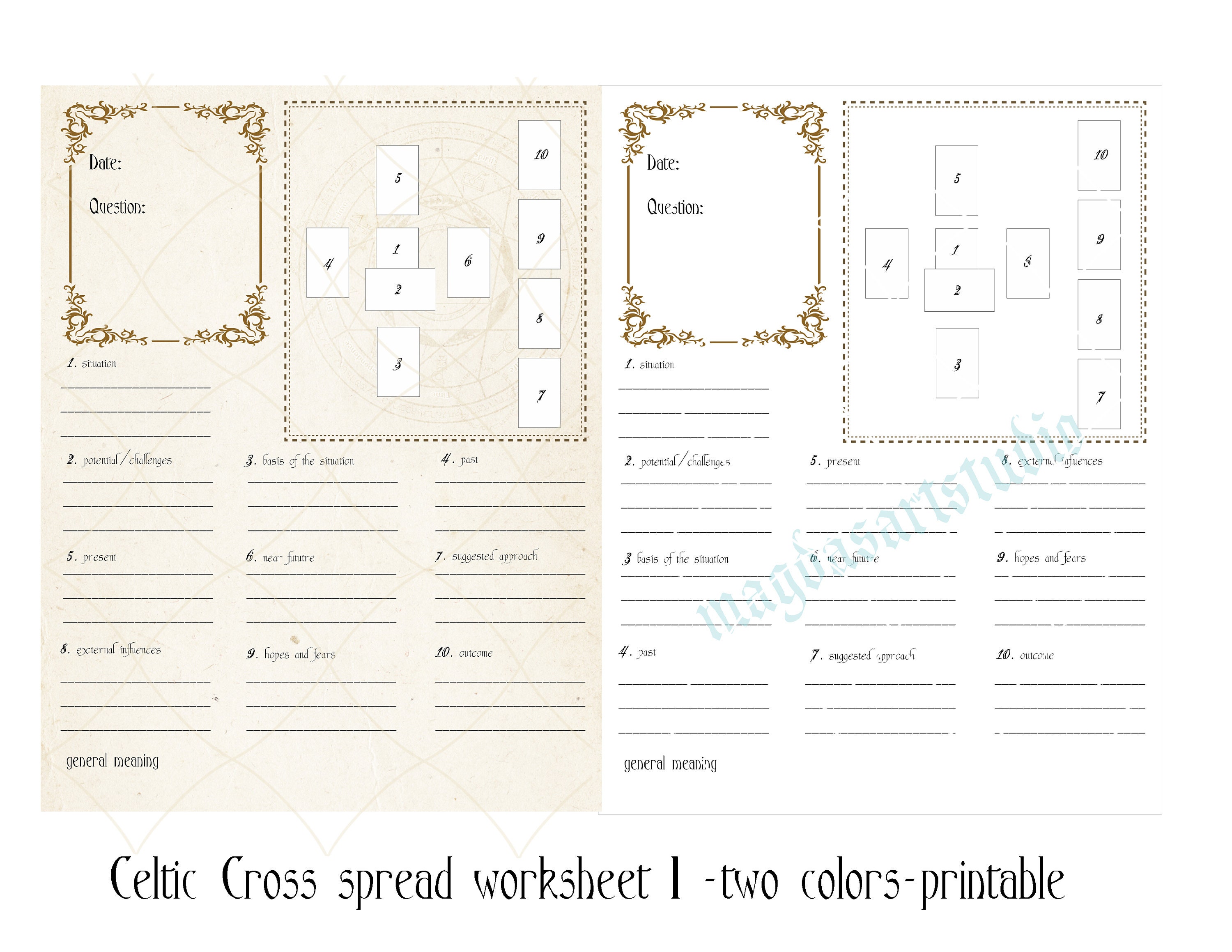 Celtic Cross Spread Worksheet Tarot Journal Page Printable Etsy Canada celtic-cross-spread-worksheet-tarot-journal-page-printable-etsy-canada