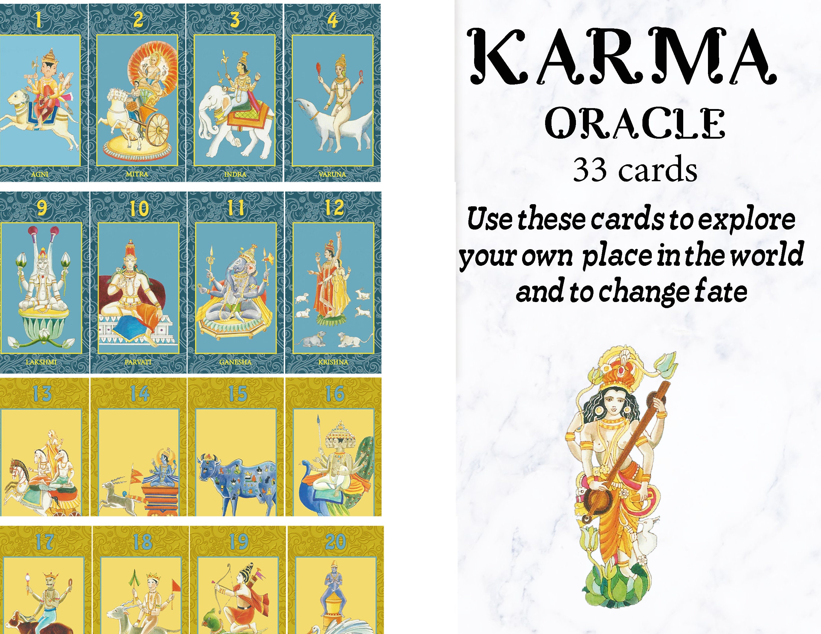 Krishna Oracle Card Karma Oracle, Printable, Oracle Cards, Card, Past Life Reading, Instant ...