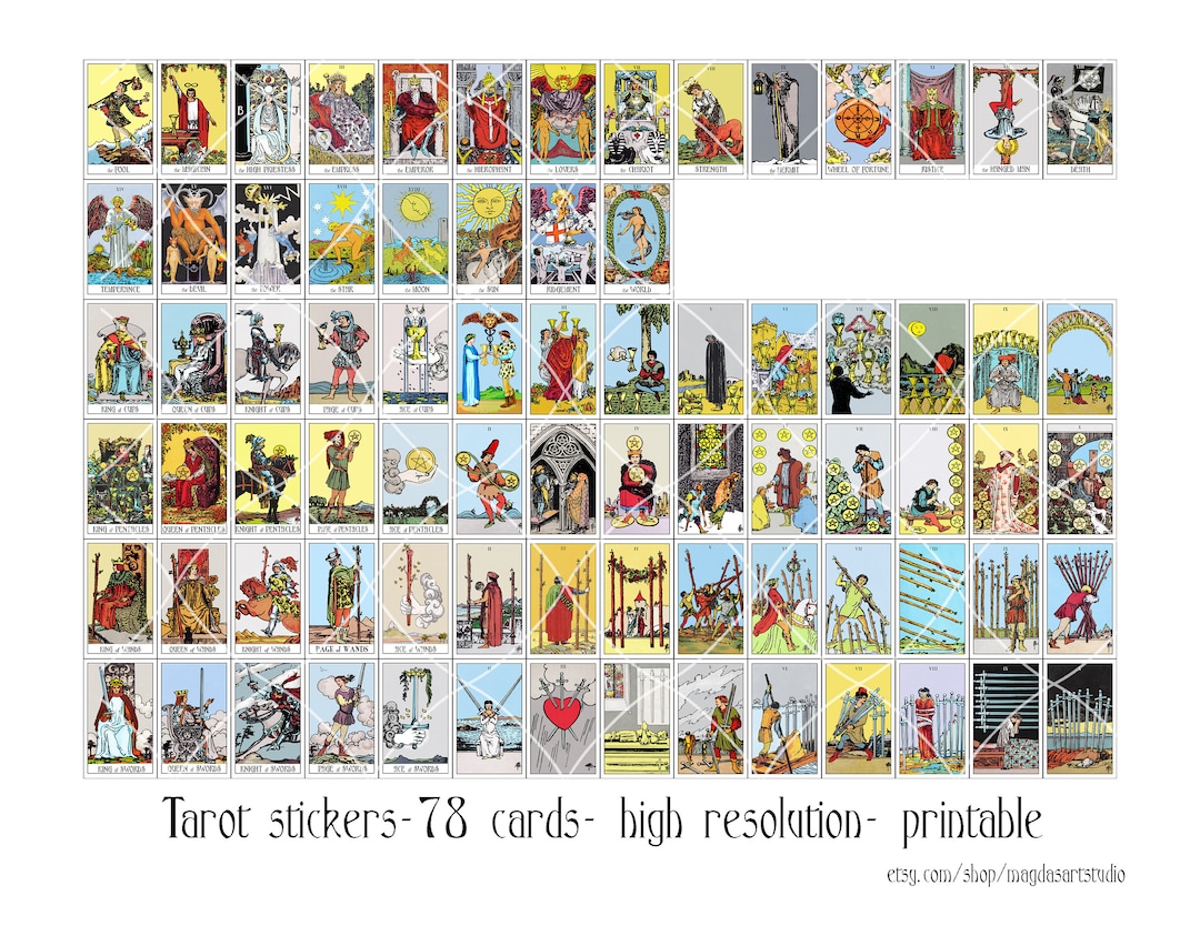 Miniature Tarot Cards,mini Tarot Cards Deck, Rider-waite, 78 Tarot ...