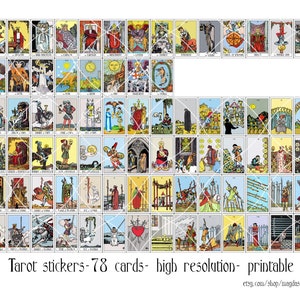 Tarot Stickers- 22 Large Holographic Major Arcana Tarot Cards – Holy Santo