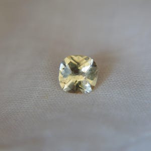 Pastel Yellow Sapphire | 1.29 Carat Square Cushion Cut Gemstone