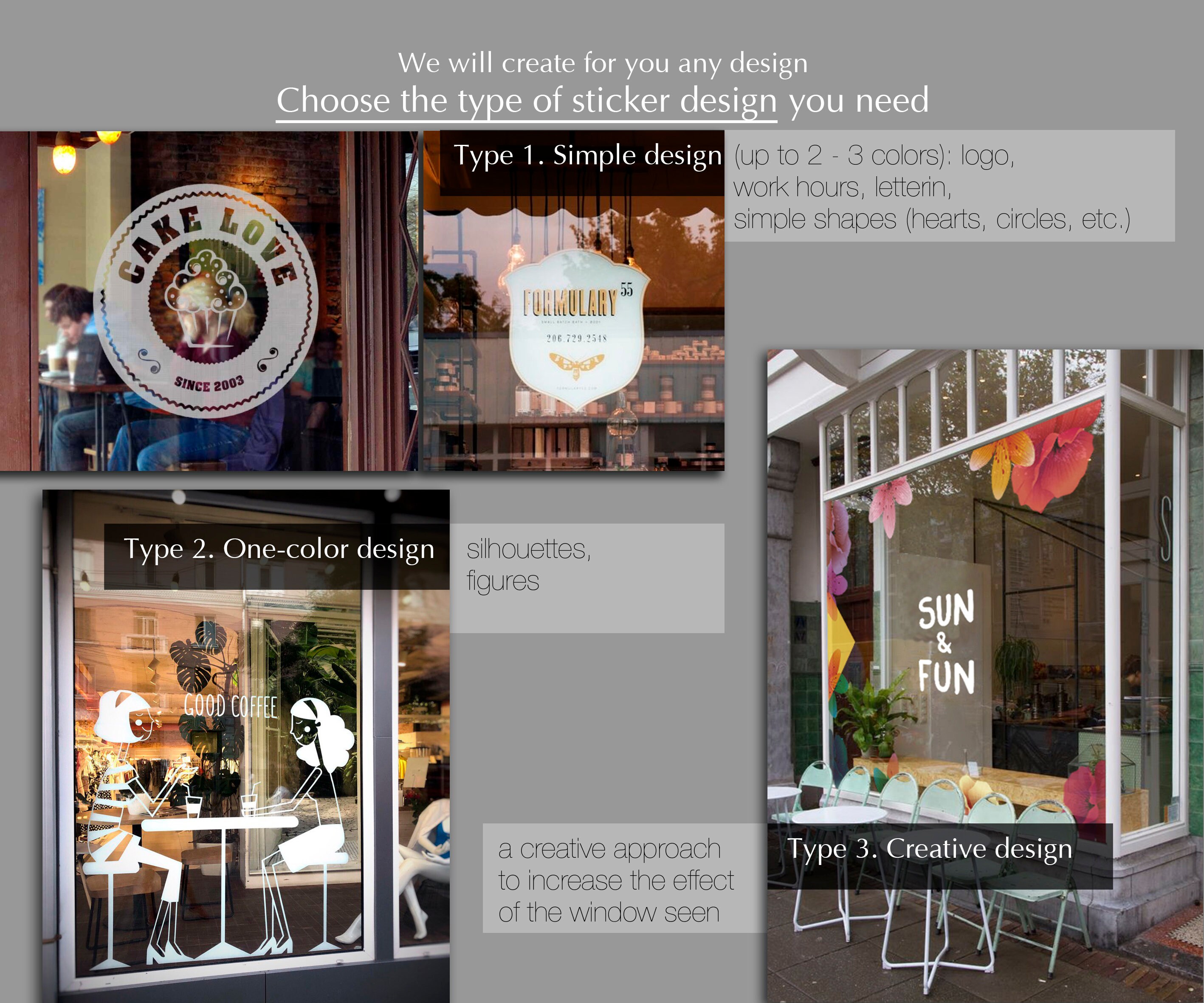 Personal Custom Sticker Design / Photo Print/signs/logo Decal/work Hour ...