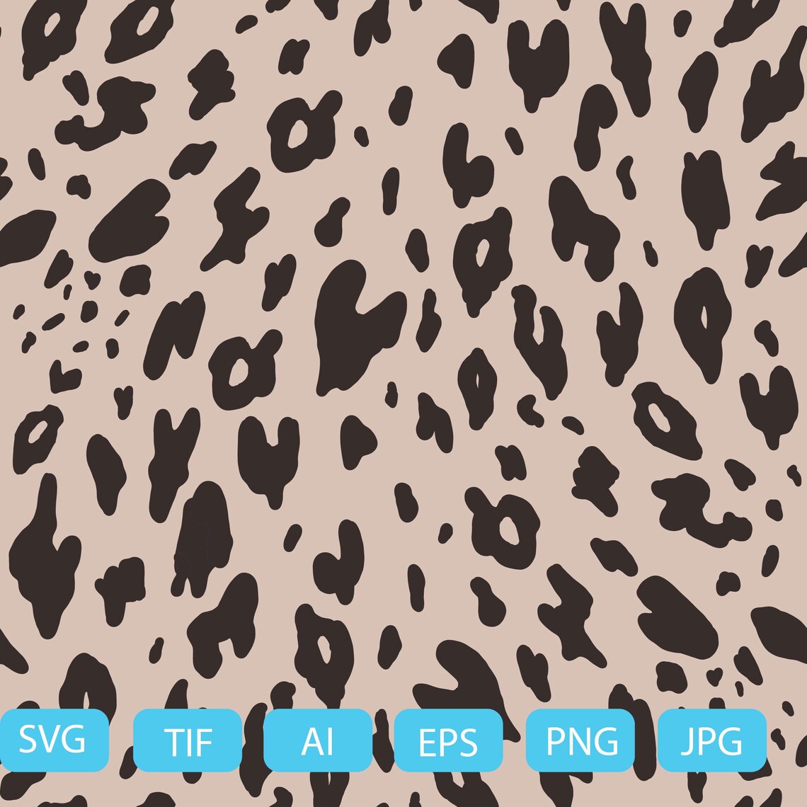 Leopard Spots Seamless Pattern SVG Leopard Fur Pattern | Etsy