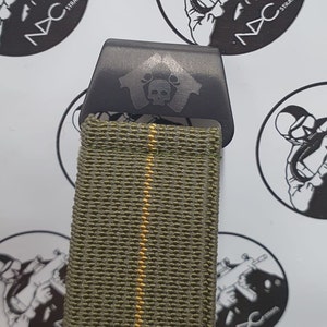 The real NDCstraps® (Nageur de Combat) Ltd Edition Pistols and Skulls PVD hook French Marine Nationale parachute elastic