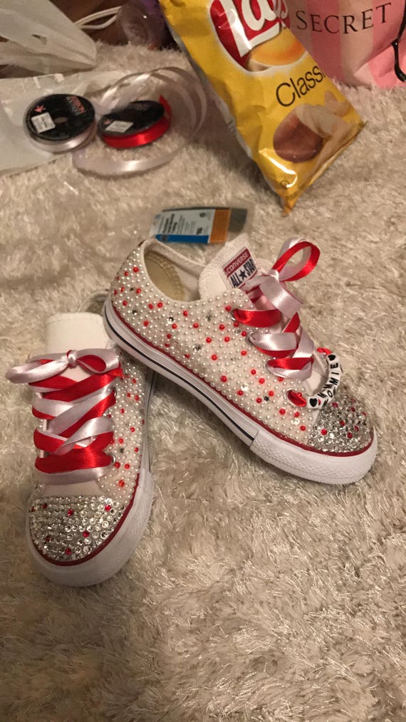 red bling converse