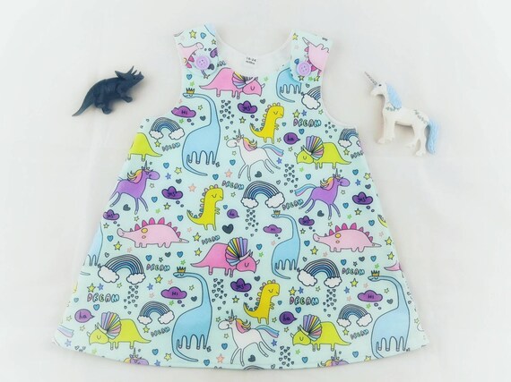 unicorn pinafore dress