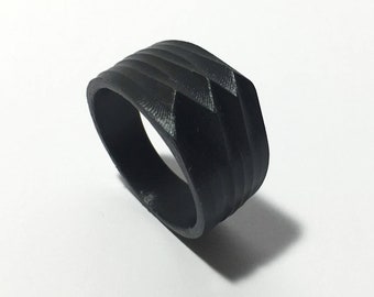 GENESIS RING 8.1 unisex 3d Printed Plastic Statement Ring Engagement for Men Woman Cool Design Gift Minimalist Modern Exercise Wedding Bold
