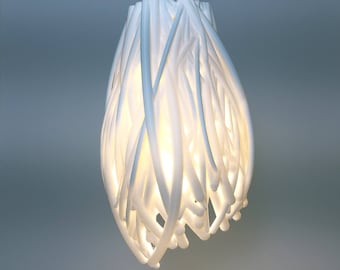 NEST LAMP 3d Printed Lamp Pendant Lighting Accent Light Organic Modern Parametric Dinner Table Living Room Ocean