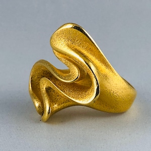 BLOSSOM RING - 3d Printed Ring - Metal Ring - Gold Ring - Steel - Organic Shape - Free form - Statement Ring - Bold Ring