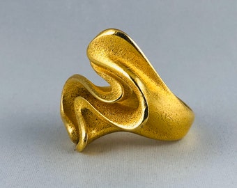 BLOSSOM RING - 3d Printed Ring - Metal Ring - Gold Ring - Steel - Organic Shape - Free form - Statement Ring - Bold Ring