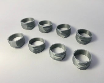 GENESIS CUSTOM 3d printed parametric statement ring unisex men women rings