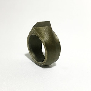 DIAMOND SHORT unisex 3d Printed Statement Plastic Ring for Men for Women Cool Modern Minimalist Jewelry Party Wedding Casual Elegant