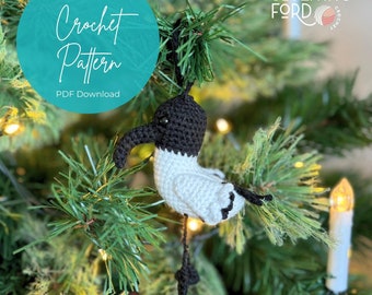 PATRÓN DE GANCHILLO: Sidney, el pájaro ibis / Gallina australiana / Patrón de ganchillo para pájaros / Decoración colgante / Archivo descargable digital