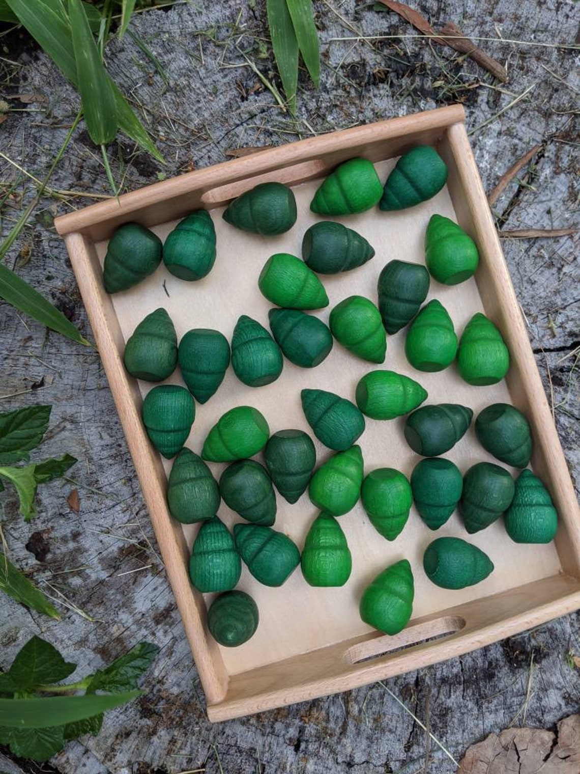 36pc Set Grapat Style Mandala Wooden Green Trees / Bush / | Etsy