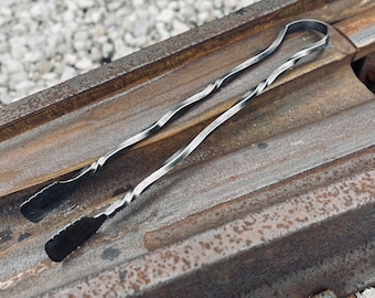 Hand forged grill tongs
