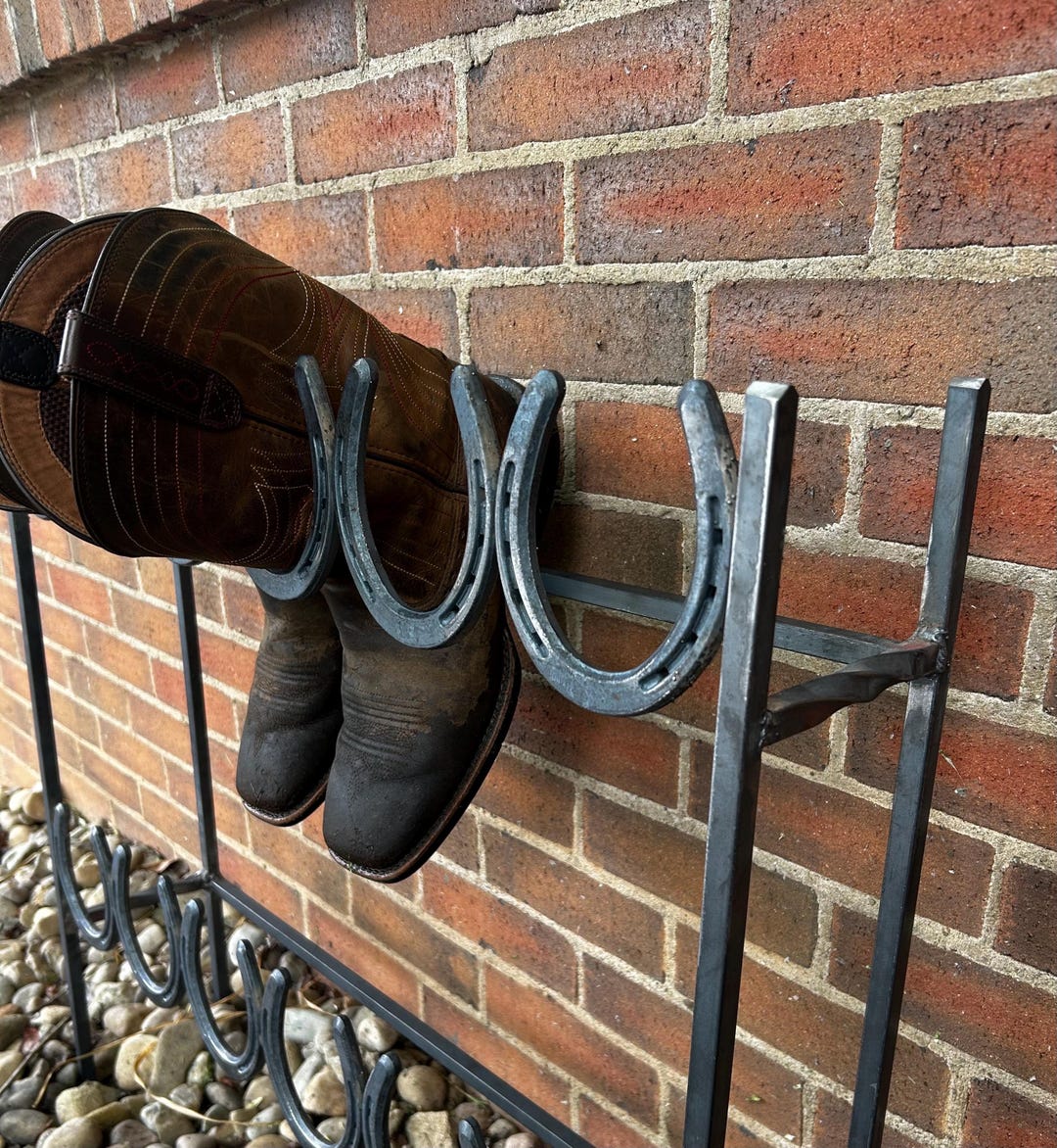 Hand Made Horsehoe Boot and Shoe Rack - Etsy