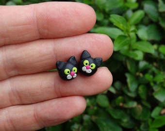 Black cats,polymer clay cats,Cats,cat lovers,funny cats,cat