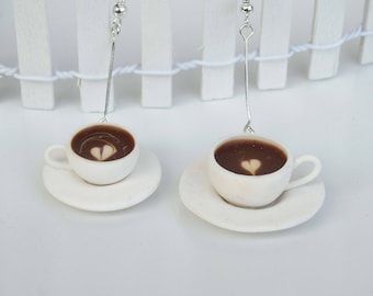 Miniature coffee cups,Kawaii Jewelry,Valentine's Day gifts,Food Jewelry,Coffee Jewelry,Cute Coffee Cups,Mini Food Jewelry