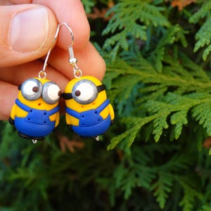 Minions earrings,Minions dangle,Dangle earrings,Polymer clay,Kids earrings,Polymer clay earrings,Polymer Clay Minions,Birthday Gifts image 9