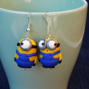 Minions earrings,Minions dangle,Dangle earrings,Polymer clay,Kids earrings,Polymer clay earrings,Polymer Clay Minions,Birthday Gifts image 7