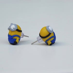 Minions earrings,Studs,Polymer clay studs,Kids studs,Minions studs,Minions polymer studs,Minions Gift,Birthday Gift image 3