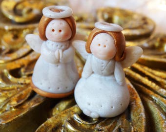 Angels,Polymer Clay Angels,Christmas Angels,Christmas Gift,Winter Gift,Poyimer Clay Gift,Decoration,Art Decoration,Angels Decoration