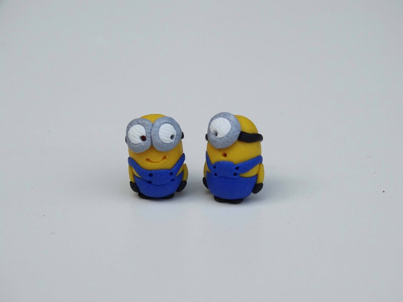 Minions earrings,Studs,Polymer clay studs,Kids studs,Minions studs,Minions polymer studs,Minions Gift,Birthday Gift image 4