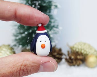 Miniature Penguin,Christmas Penguin,Christmas Gift,Christmas Toy,Funny Toy,Funny Penguin,Polymer clay Penguin,Polymer clay toy