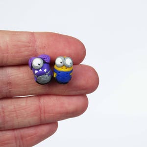 Minions earrings,Studs,Polymer clay studs,Kids studs,Minions studs,Minions polymer studs,Minions Gift,Birthday Gift image 8