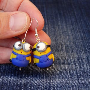 Minions earrings,Minions dangle,Dangle earrings,Polymer clay,Kids earrings,Polymer clay earrings,Polymer Clay Minions,Birthday Gifts image 8