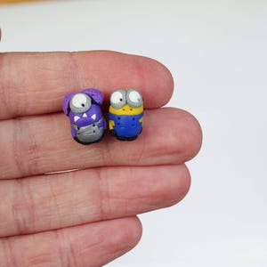 Minions earrings,Studs,Polymer clay studs,Kids studs,Minions studs,Minions polymer studs,Minions Gift,Birthday Gift image 7