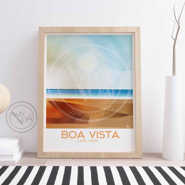 CAPE VERDE 2 -African Posters and prints,Boa Vista,dune sand desert of Viana,africa landscape,wall art,travel poster,Boho, gift idea