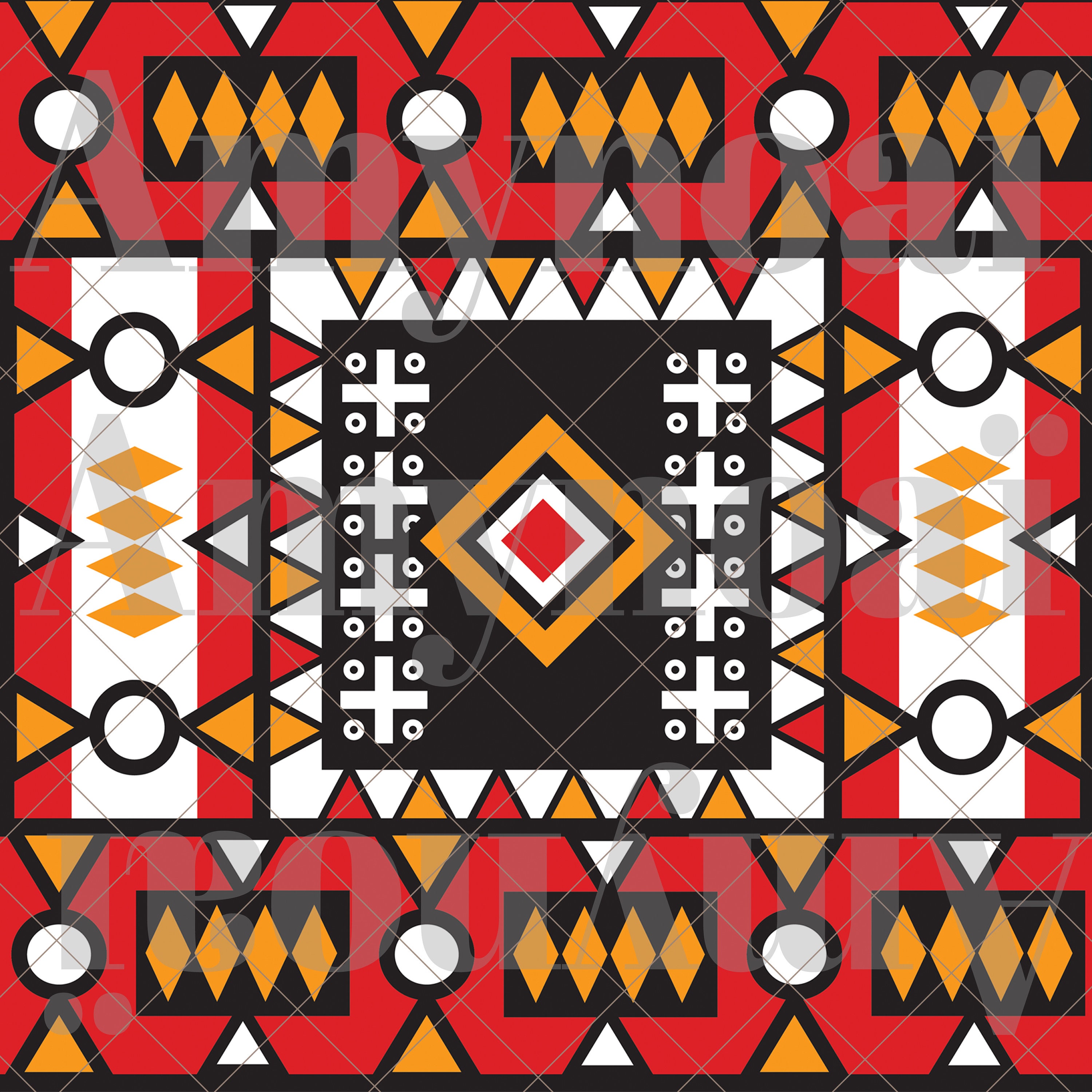 1 SAMAKAKA Pattern Model From Angola, Traditional African Angolan