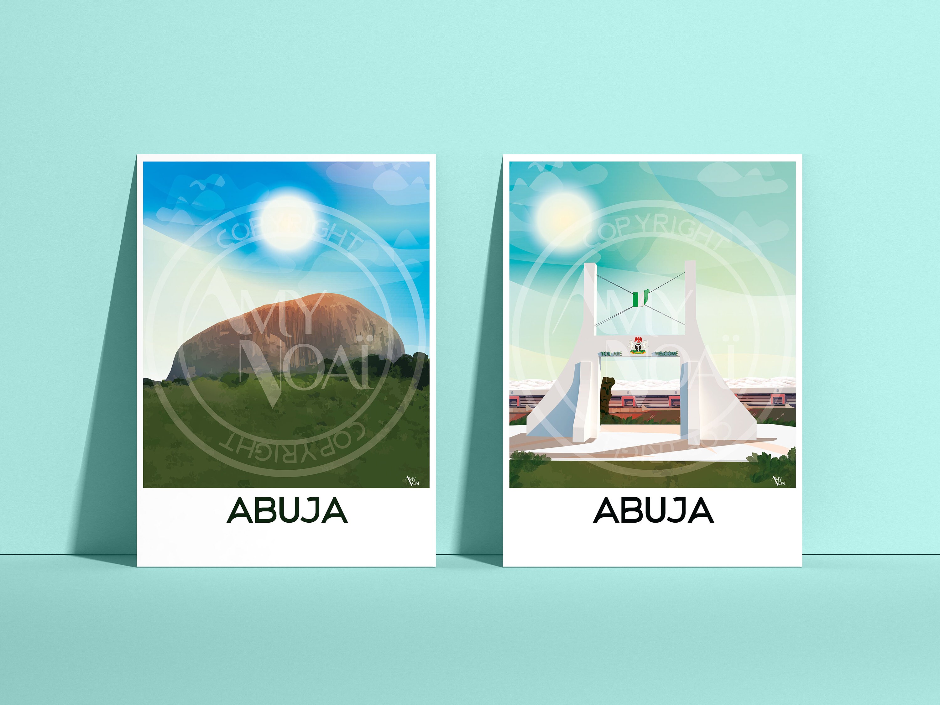NIGERIA 5abuja City Gate Poster,africa,capital of Nigeria,nigerian