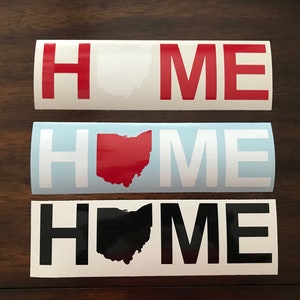 Ohio Home Decal, Home State Car Decal, Ohio State Decal, Home State Decal, Home State, Custom State Decal, Any Home State Decal, Home Decal image 4