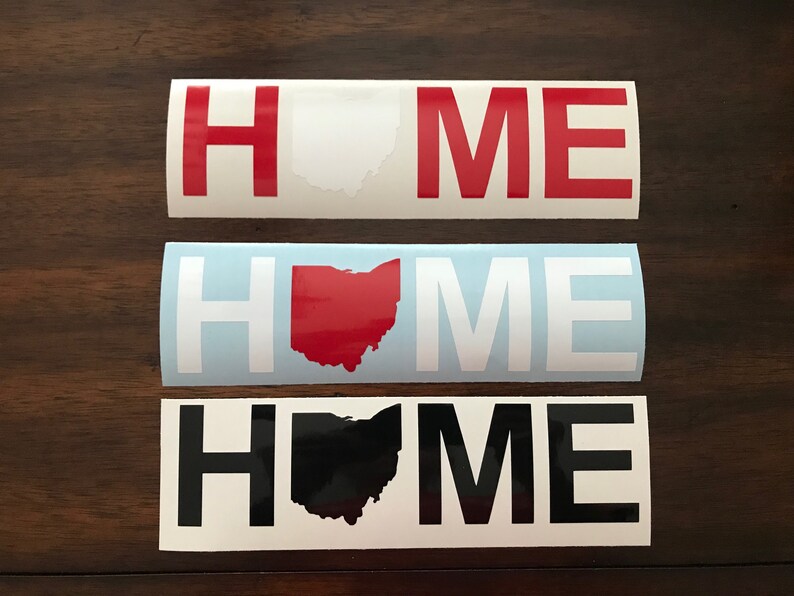 Ohio Home Decal, Home State Car Decal, Ohio State Decal, Home State Decal, Home State, Custom State Decal, Any Home State Decal, Home Decal image 4