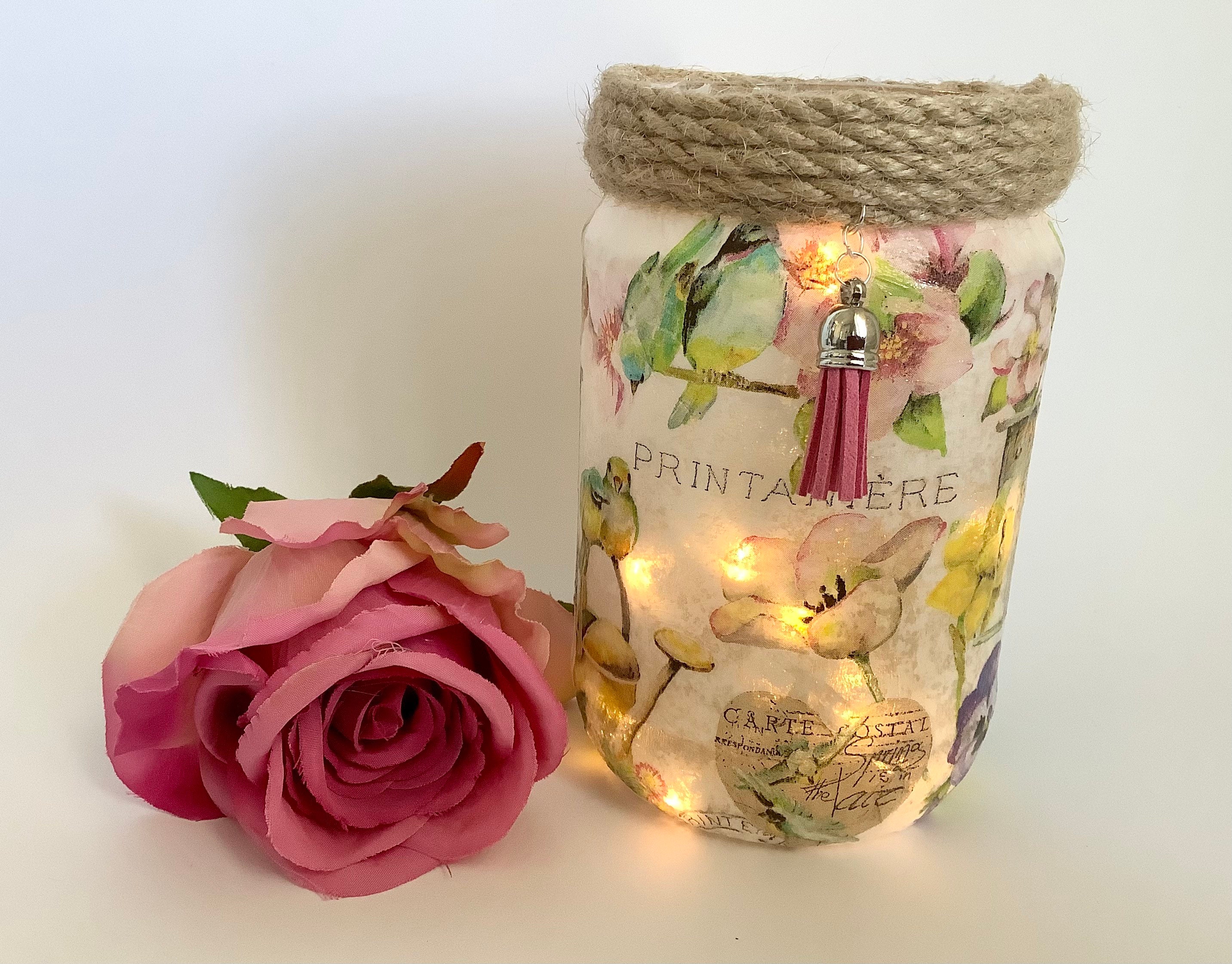 Luz de linterna temática de jardín Regalo Decoupage | Etsy