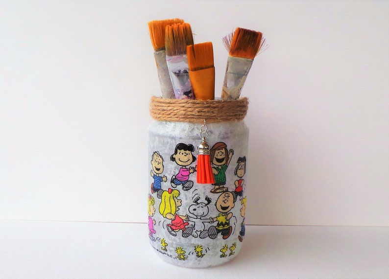 Snoopy Peanuts Charlie Brown Candle Holder Snoopy Jar Kids Etsy