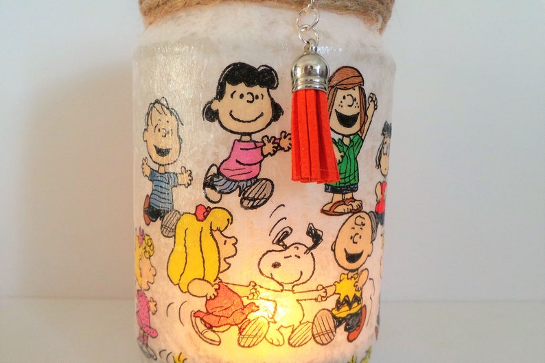 Snoopy Peanuts Charlie Brown Candle Holder Snoopy Jar Kids Etsy