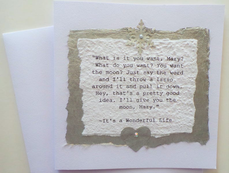 It's a Wonderful Life Typewriter font quote Famous Etsy