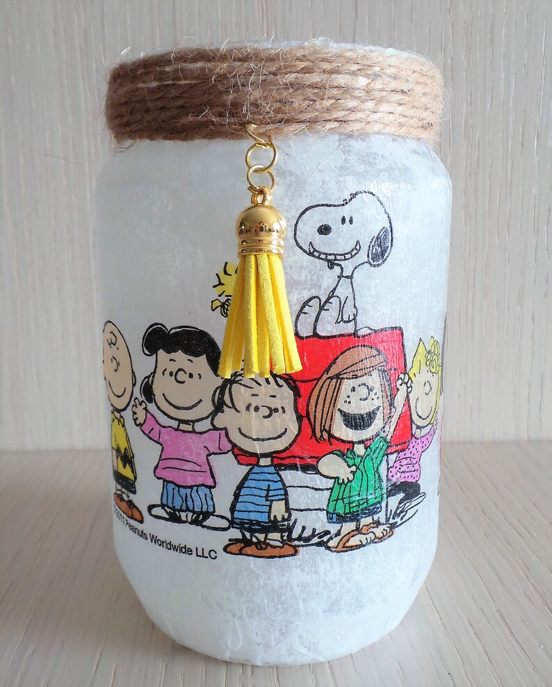 Snoopy Candle holder Charlie Brown jar light Snoopy | Etsy