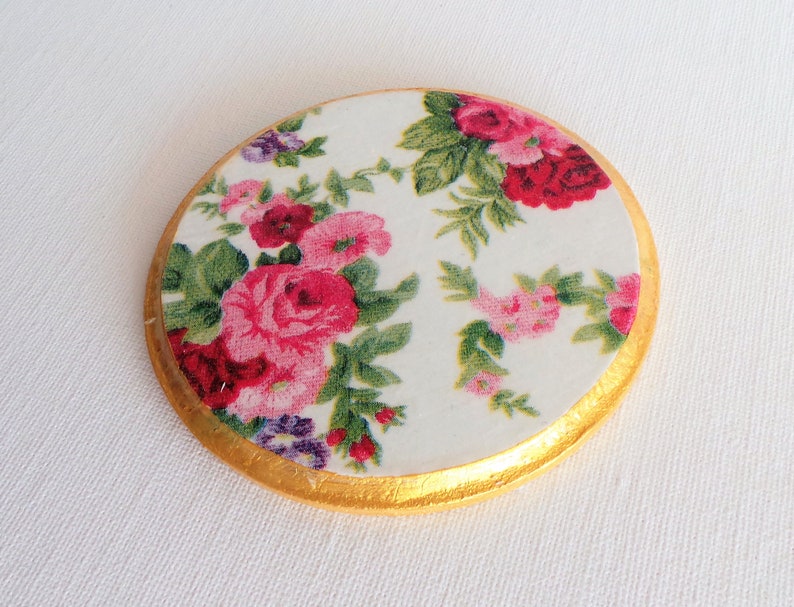 vintage florals Vintage Roses Floral coasters kitchen table decor Shabby Chic table decor set of 4 floral drink mats flowers print