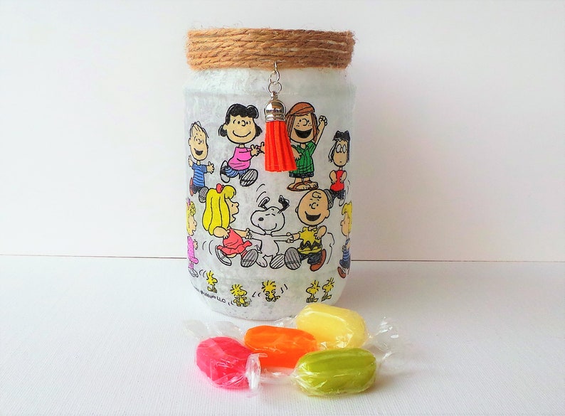 Snoopy Peanuts Charlie Brown Candle Holder Snoopy Jar Kids Etsy