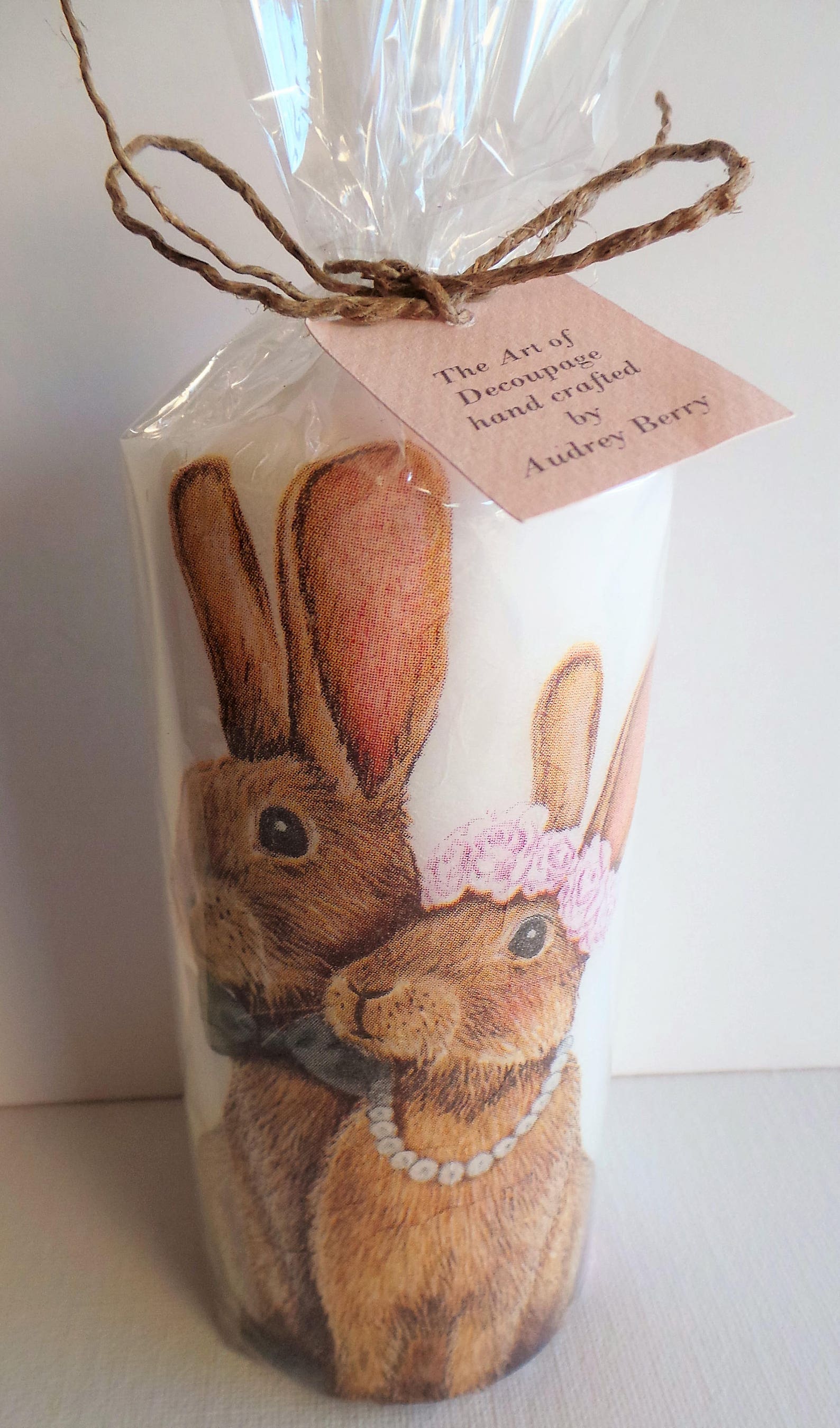 Rabbits candle wedding candle gift rabbit lovers gift Etsy